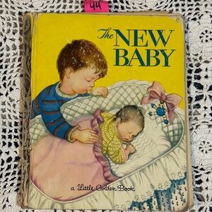 Little Golden Book 'The New Baby' - Yellow Cover